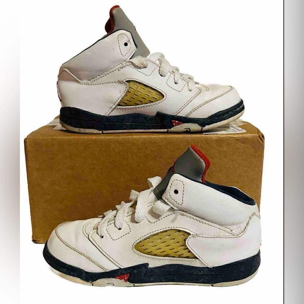 Boys Jordan 5 Retro Olympic 440890-103 Size 10C